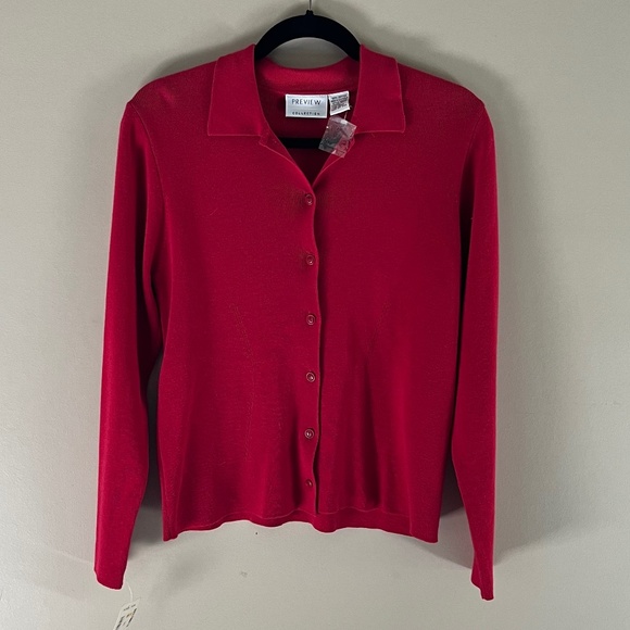 Preview Collection Red Sweater NWOT - Picture 2 of 4